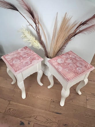 Duo de chevet blanc et pavot