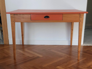 Vente avec paiement en ligne: Table de ferme rénovée terracotta