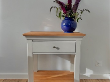 Vente avec paiement en ligne: Console table d’appoint bois et blanc crème