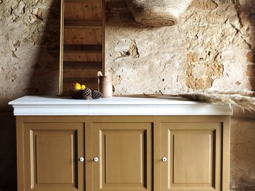 Vente avec paiement en ligne: Enfilade 3 portes Lin et couleur Bronze 