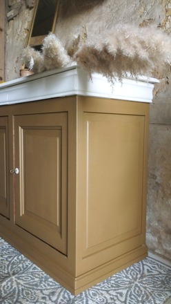 Enfilade 3 portes Lin et couleur Bronze 