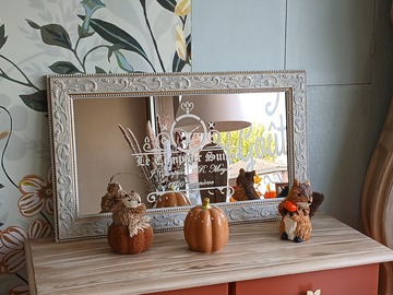 Vente avec paiement en ligne: Miroir ancien beige