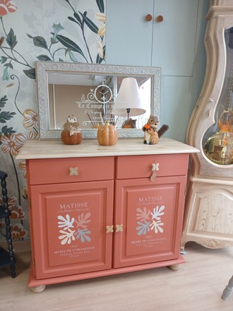 Miroir ancien beige