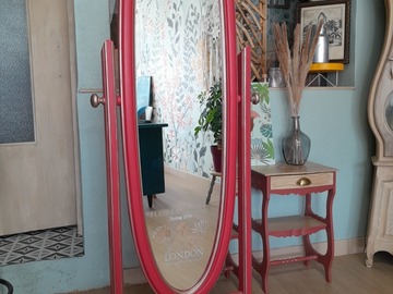 Vente avec paiement en ligne: Psyché original rouge coquelicot (miroir)
