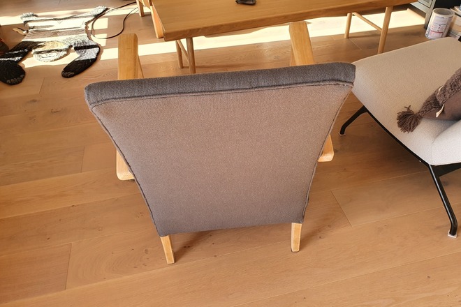 Fauteuil vintage gris anthracite