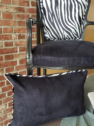 Fauteuil bergère motif zèbre