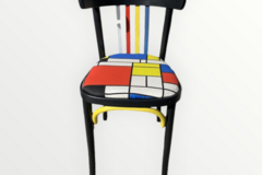 Vente avec paiement en ligne: Chaise bistrot Baumann style Mondrian