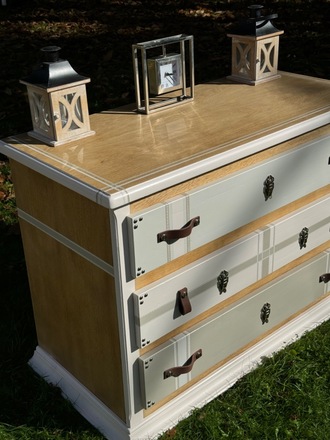 Commode relookée esprit valise 3 tiroirs