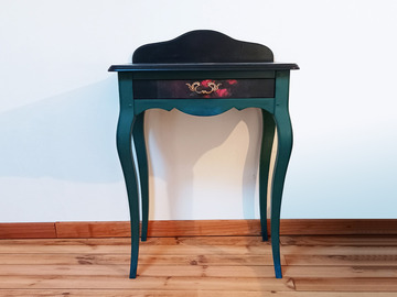 Vente avec paiement en ligne: Bureau/Coiffeuse vert épicéa portrait classique