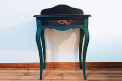 Vente avec paiement en ligne: Bureau/Coiffeuse vert épicéa portrait classique