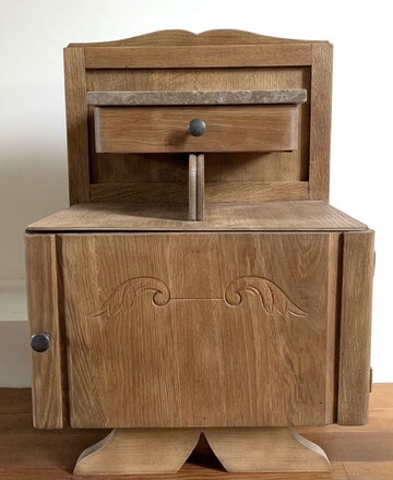 Chevet art déco en bois massif intérieur bleu paon