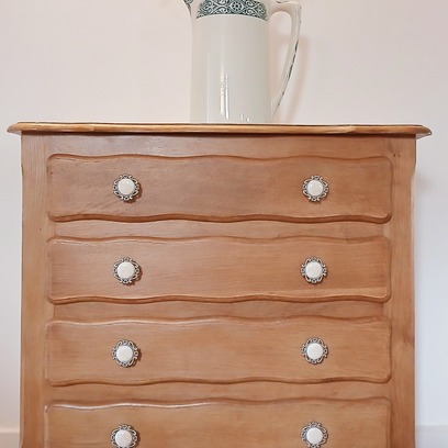 Vente avec paiement en ligne: Petite commode chêne blond, Henriette