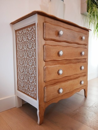 Petite commode chêne blond, Henriette