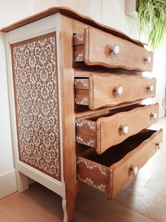 Petite commode chêne blond, Henriette