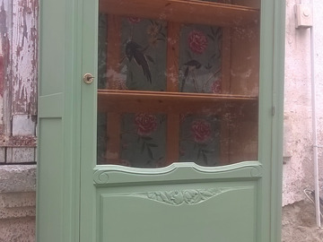 Vente avec paiement en ligne: Armoire vitrine parisienne 1930 verte