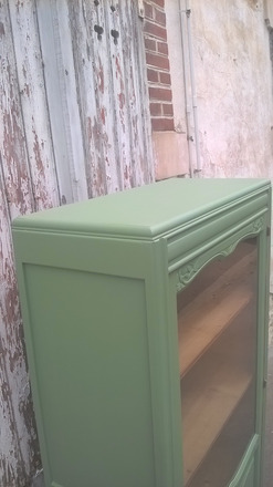 Armoire vitrine parisienne 1930 verte