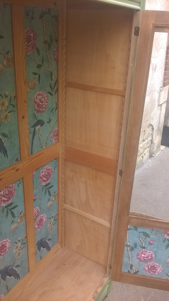 Armoire vitrine parisienne 1930 verte