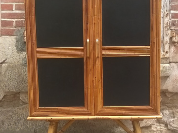 Vente avec paiement en ligne: Buffet deux portes rotin style audoux minet