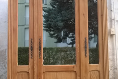 Vente avec paiement en ligne: Grande armoire parisienne années 30 pin massif