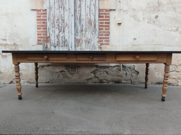 Vente avec paiement en ligne: Ancienne grande table de ferme Louis Philippe XIXème