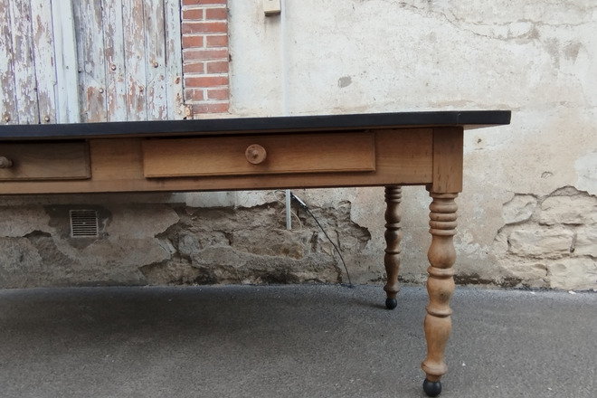Ancienne grande table de ferme Louis Philippe XIXème