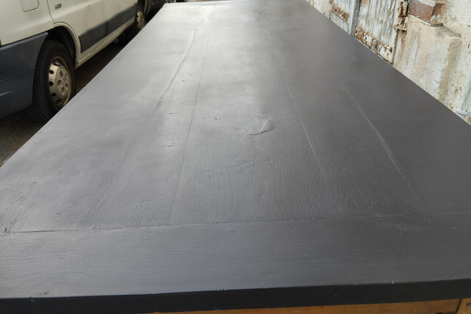 Ancienne grande table de ferme Louis Philippe XIXème