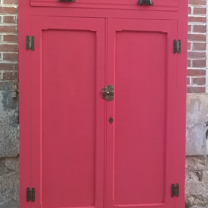 Vente avec paiement en ligne: Buffet parisien vintage années 30 rouge piment