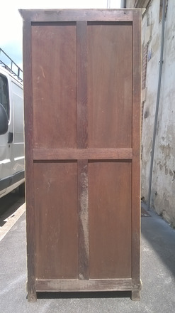 Armoire vitrine parisienne 1930 jaune olive