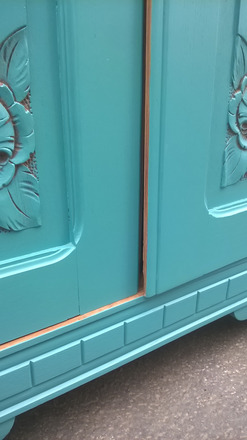 Armoire parisienne année 50 art déco vert alpage