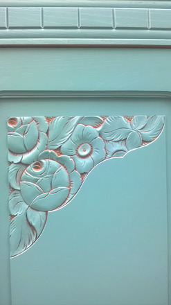 Armoire parisienne année 50 art déco vert alpage