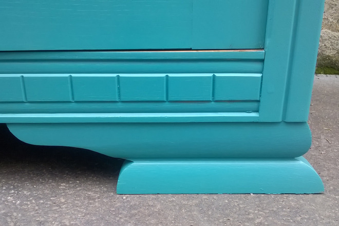 Armoire parisienne année 50 art déco vert alpage