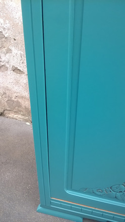 Armoire parisienne année 50 art déco vert alpage