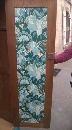 Armoire parisienne année 50 art déco vert alpage