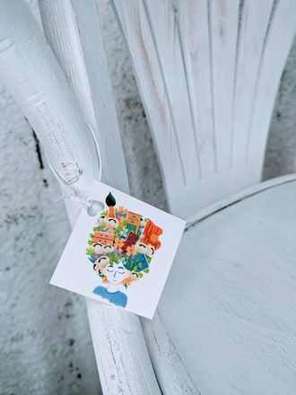 Paire de chaise bistrot haute/de bar bois et blanc