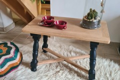 Vente avec paiement en ligne: Table basse chêne brut et noir 