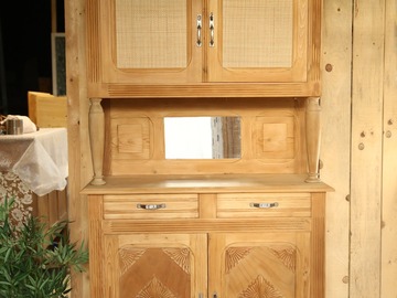 Vente avec paiement en ligne: Vaisselier/buffet 2 corps art déco en bois