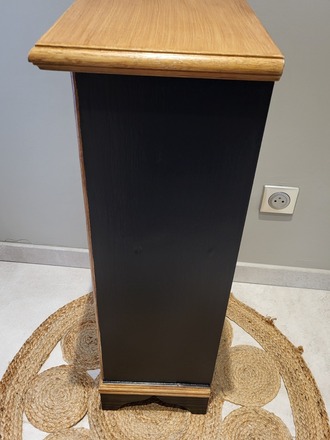 Meuble d'appoint bois et noir