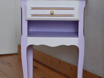 Vente avec paiement en ligne: Table de chevet lilas 