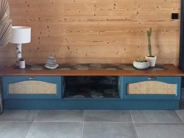 Vente avec paiement en ligne: Enfilade bleue cobalt