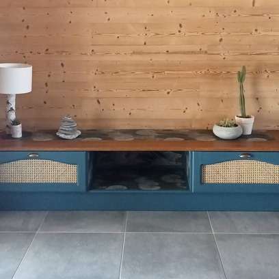Vente avec paiement en ligne: Enfilade bleue cobalt