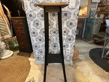 Vente avec paiement en ligne: Sellette Célestin bois, noir, gris et marbre