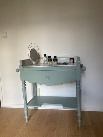 Coiffeuse marbre et bois