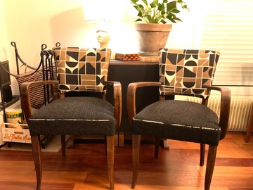 Vente avec paiement en ligne: Paire de fauteuils bridges