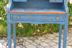 Vente avec paiement en ligne: Secrétaire bleu et or "Ludwig"