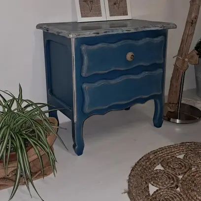 Vente avec paiement en ligne: Table de chevet romantique bleue ciel outre-mer