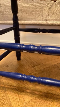 Grand Tabouret Breton bleu nuit