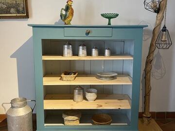 Vente avec paiement en ligne: buffet vert et bois