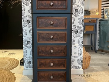 Vente avec paiement en ligne: Chiffonnier Charlie bois, gris et marbre