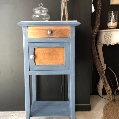 Vente avec paiement en ligne: Table de chevet vintage marbre shabby chic, Edgar