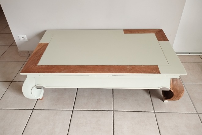 Table basse vert pâle 